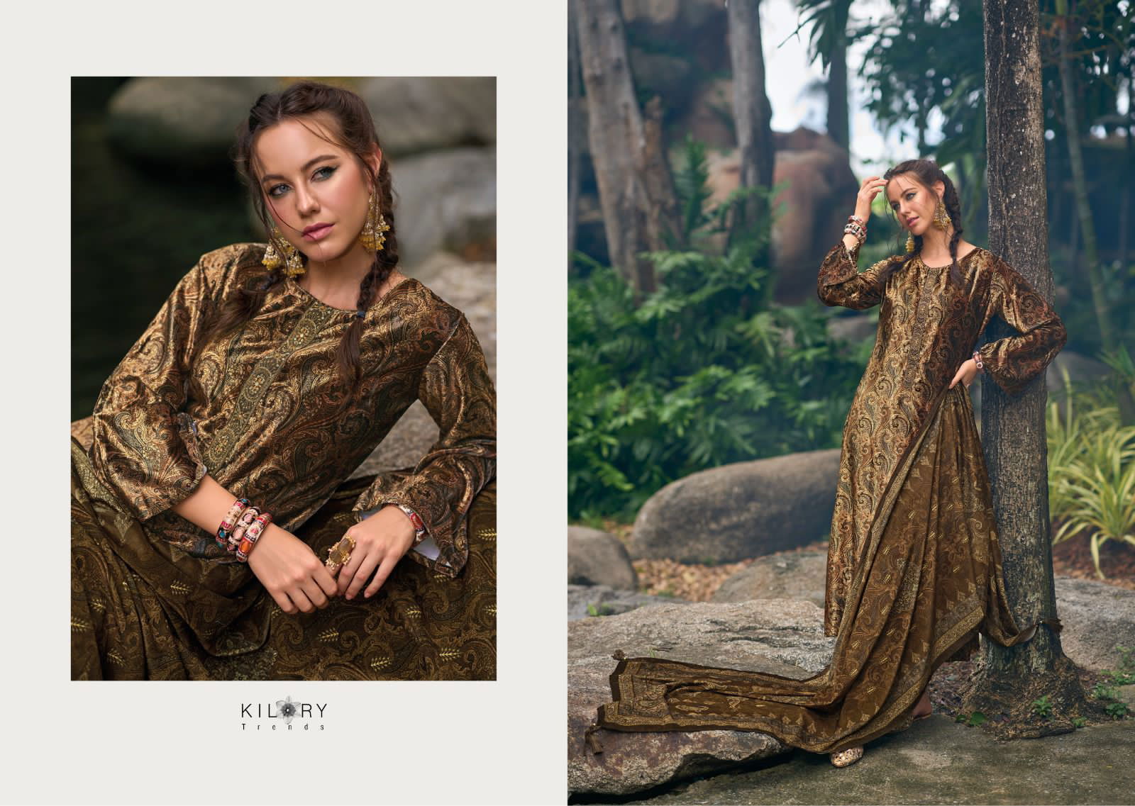 Mahnoor By Kilory Embroidery Velvet Dress Material Catalog